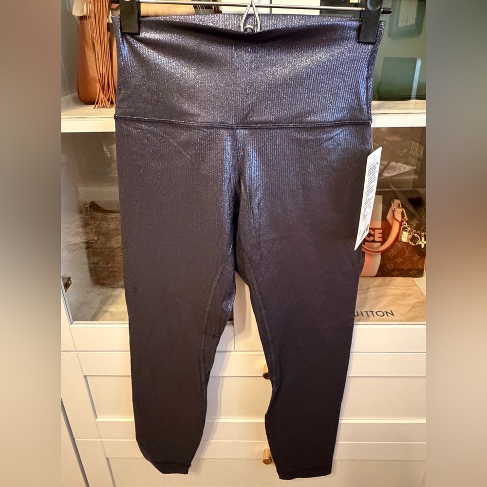 Lululemon Athletica align rib HR pant 25” Shiny Black Pants